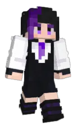 woodsmoke and white Minecraft skin — Slim model