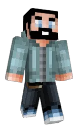 ByPuzzllie's Minecraft skin wearing the Purple Heart cape
