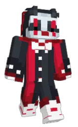 charade and white Minecraft skin — Classic model — first worn by MrPumpkinJack