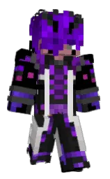 black and mercury Minecraft skin — Classic model — first worn by Vexdriian