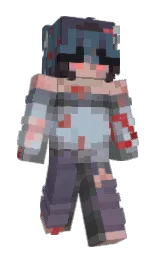 eunry and blue bayoux Minecraft skin — Slim model — first worn by RiverChlorobnzn