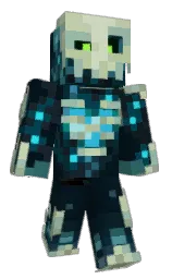 teal blue and black pearl Minecraft skin — Slim model — first worn by TG_Garen