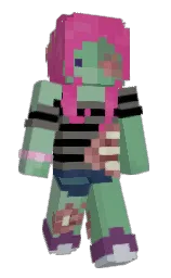 bay leaf and black Minecraft skin — Slim model — first worn by frankssiiee
