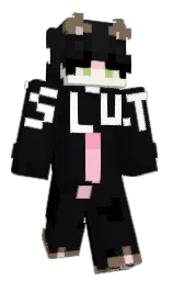 woodsmoke and black Minecraft skin — Classic model