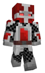black and silver Minecraft skin — Classic model — first worn by jackson38