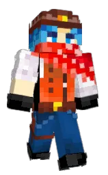 black and tory blue Minecraft skin — Classic model