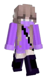 heliotrope and black Minecraft skin — Slim model — first worn by CallieBlade