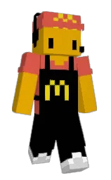 flame pea and black Minecraft skin — Slim model — first worn by Custardio