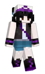 provincial pink and black Minecraft skin — Slim model — first worn by CaseyGhosted