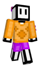 black and white Minecraft skin — Classic model — first worn by CosmicalDude