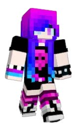 LIQATED's Minecraft skin wearing the Purple Heart cape