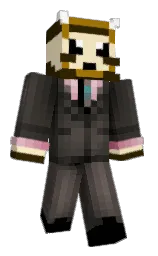 dark ebony and black Minecraft skin — Classic model — first worn by EnderSox