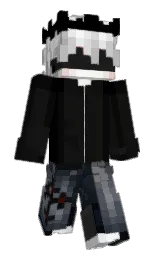 black and cod gray Minecraft skin — Slim model — first worn by Ivan2006_