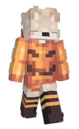 narpy's Minecraft skin wearing the Purple Heart cape
