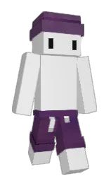 DeuSFabe's Minecraft skin wearing the Purple Heart cape