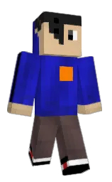 black and cod gray Minecraft skin — Classic model — first worn by Vader646