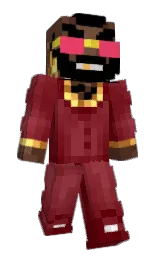 black and rosewood Minecraft skin — Slim model — first worn by szalony_cygan5