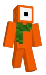 blaze orange Minecraft skin — Classic model