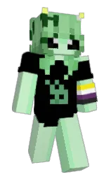 black and tea green Minecraft skin — Classic model
