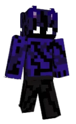 black and cod gray Minecraft skin — Slim model