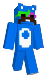 blue ribbon and concrete Minecraft skin — Slim model — first worn by javier0010_