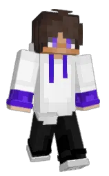 Kidaroma's Minecraft skin wearing the Purple Heart cape