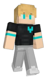 silver and apricot peach Minecraft skin — Classic model — first worn by 9G15
