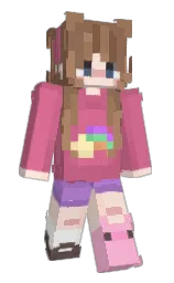 deep blush and pippin Minecraft skin — Slim model — first worn by 222rea