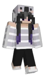 gray suit and cod gray Minecraft skin — Slim model — first worn by Fuzzzzy