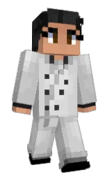 silver and cod gray Minecraft skin — Slim model — first worn by Torchstix