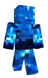 midnight and science blue Minecraft skin — Classic model — first worn by GoldenGamer2114