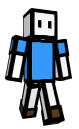 black and white Minecraft skin — Classic model