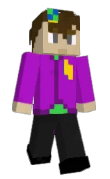 electric violet and cod gray Minecraft skin — Slim model — first worn by AndrewTD11