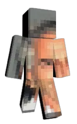 black and gray Minecraft skin — Classic model