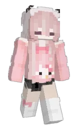 soft peach and azalea Minecraft skin — Slim model — first worn by Tobyyyyyyw