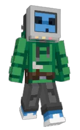 BigPretzel_'s Minecraft skin wearing the Minecraft Experience cape