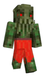black and verdigris Minecraft skin — Classic model