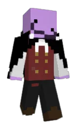 black and cod gray Minecraft skin — Slim model