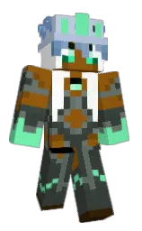lunar green and rusty nail Minecraft skin — Slim model — first worn by Debbufer