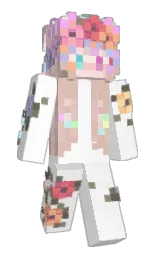 white and cavern pink Minecraft skin — Slim model — first worn by BmujlwIwy