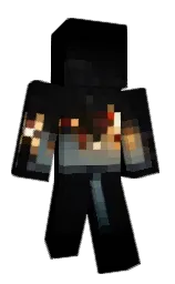 black and woodsmoke Minecraft skin — Slim model — first worn by DondaTwo