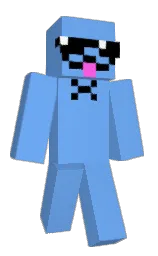 black and white Minecraft skin — Classic model