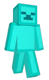 bright turquoise and robin's egg blue Minecraft skin — Classic model