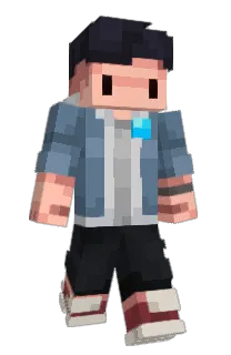 Front of Delth's skin