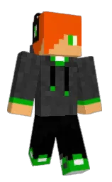 white and international orange Minecraft skin — Classic model