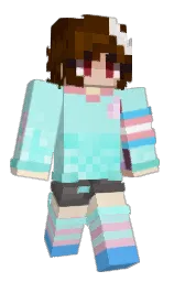 Paximinna's Minecraft skin wearing the Aurora cape