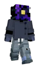 black and oxford blue Minecraft skin — Slim model — first worn by Ch2m
