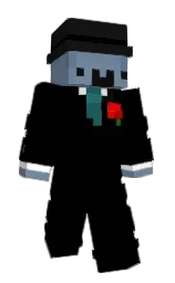 black and cod gray Minecraft skin — Slim model — first worn by byNaxss