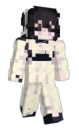 off yellow and quarter spanish white Minecraft skin — Slim model — first worn by Miyano_Hua