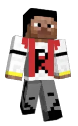 black and white Minecraft skin — Classic model